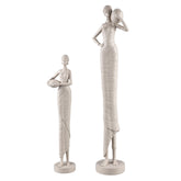 Rafah Clay Poly Woman Statue Holding Pot Shoulder PTMD - Beeld - PTMD - livinglovely.nl