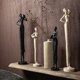 Rafah Clay Poly Woman Statue Holding Pot Shoulder PTMD - Beeld - PTMD - livinglovely.nl