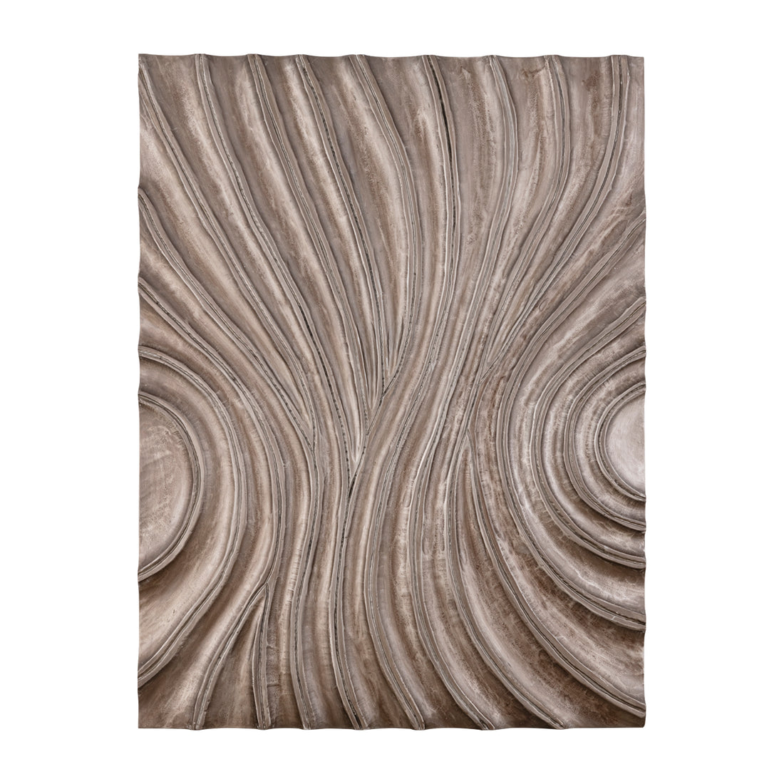 Reddie Wavvy Bruin Glimmend Wandpaneel Medium 90x120cm PTMD - Wandpaneel - PTMD - livinglovely.nl