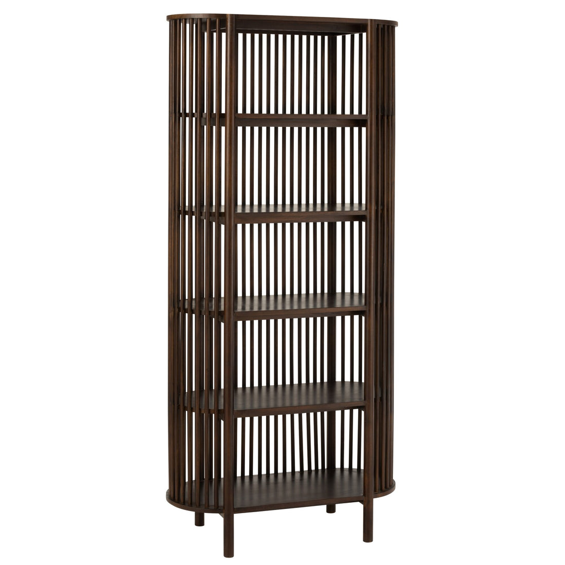Regal Conie 5 Ablagen Mangoholz Dunkelbraun J-Line