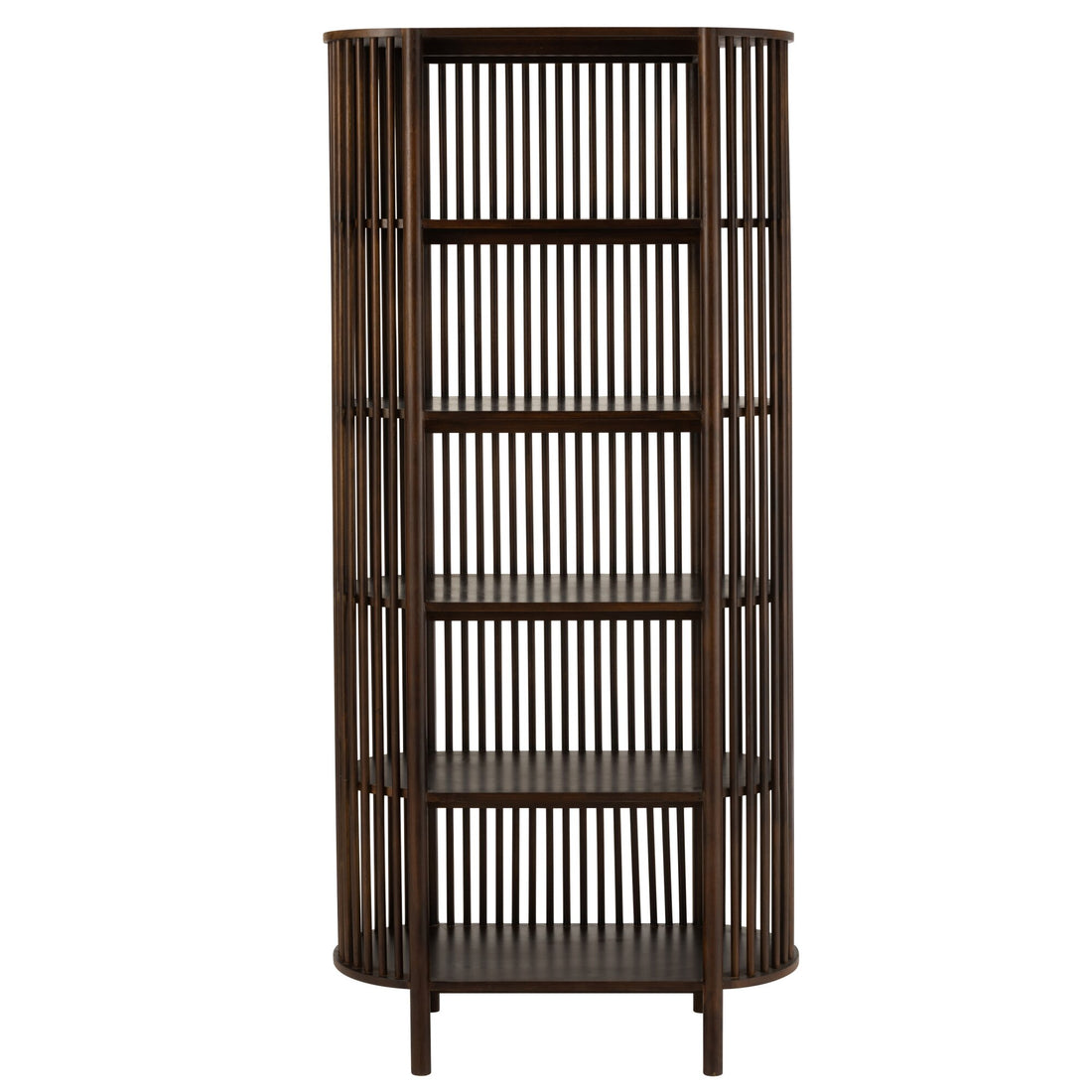 Regal Conie 5 Ablagen Mangoholz Dunkelbraun J-Line