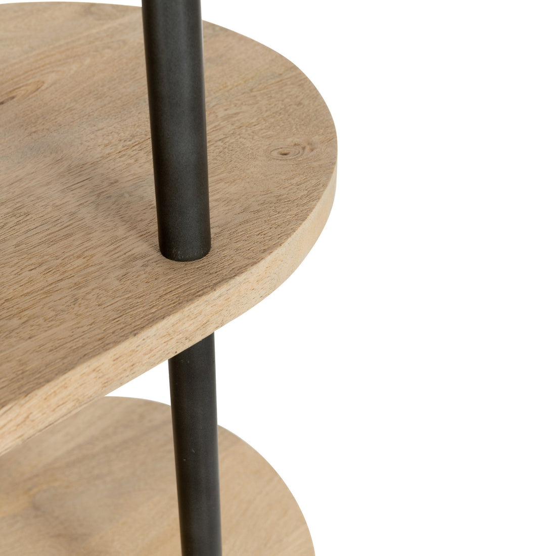 Rek Eli 5 Planken Mangohout/Ijzer Naturel/Grijs J-Line
