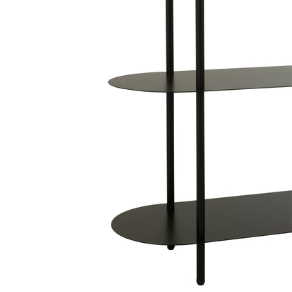 Rek Ovaal Metaal Zwart J-Line - Rek - J-Line - livinglovely.nl