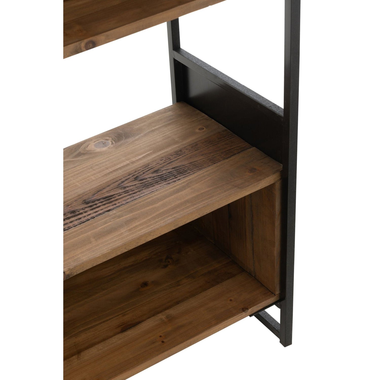 Rek Rustik Gerecycled Hout Zwart/Naturel Large J-Line