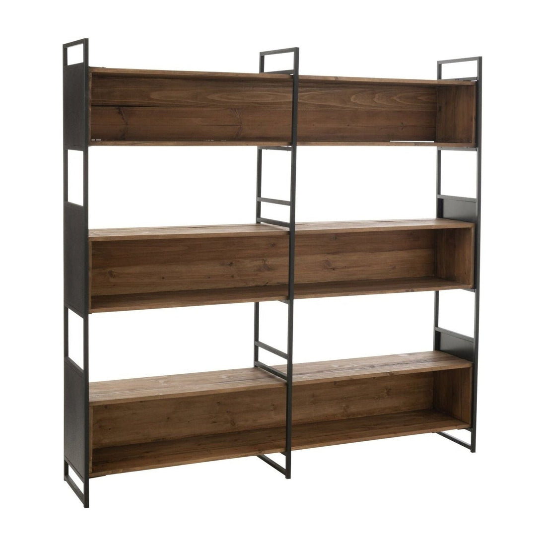 Rek Rustik Gerecycled Hout Zwart/Naturel Large J-Line