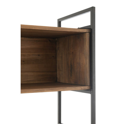 Rek Rustik Gerecycled Hout Zwart/Naturel Small J-Line