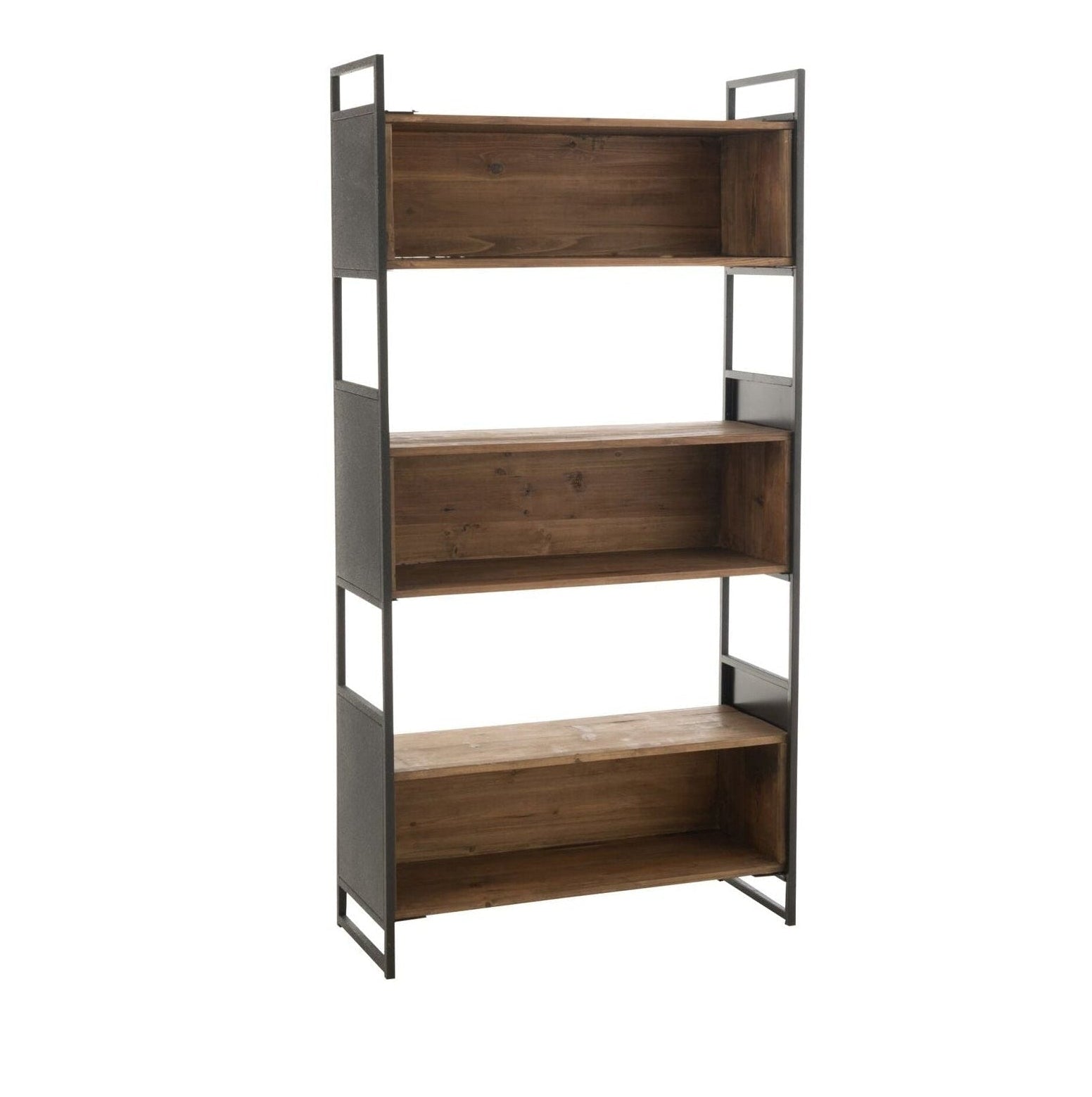 Rek Rustik Gerecycled Hout Zwart/Naturel Small J-Line