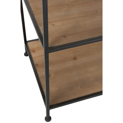 Rek Textiel Metaal/Hout Zwart J-Line
