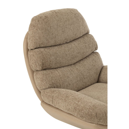 Relax Zetel + Voetbank Metaal/Multiplex Donkergrijs/Zwart J-Line