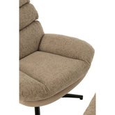 Relax Zetel + Voetbank Metaal/Multiplex Donkergrijs/Zwart J-Line