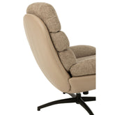Relax Zetel + Voetbank Metaal/Multiplex Donkergrijs/Zwart J-Line