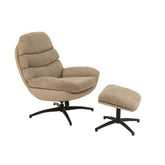 Relax Zetel + Voetbank Metaal/Multiplex Donkergrijs/Zwart J-Line