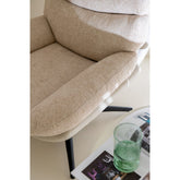 Relax Zetel + Voetbank Metaal/Multiplex Grijs/Zwart J-Line