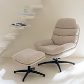 Relax Zetel + Voetbank Metaal/Multiplex Grijs/Zwart J-Line