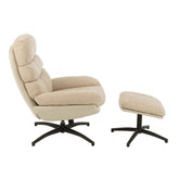Relax Zetel + Voetbank Metaal/Multiplex Grijs/Zwart J-Line