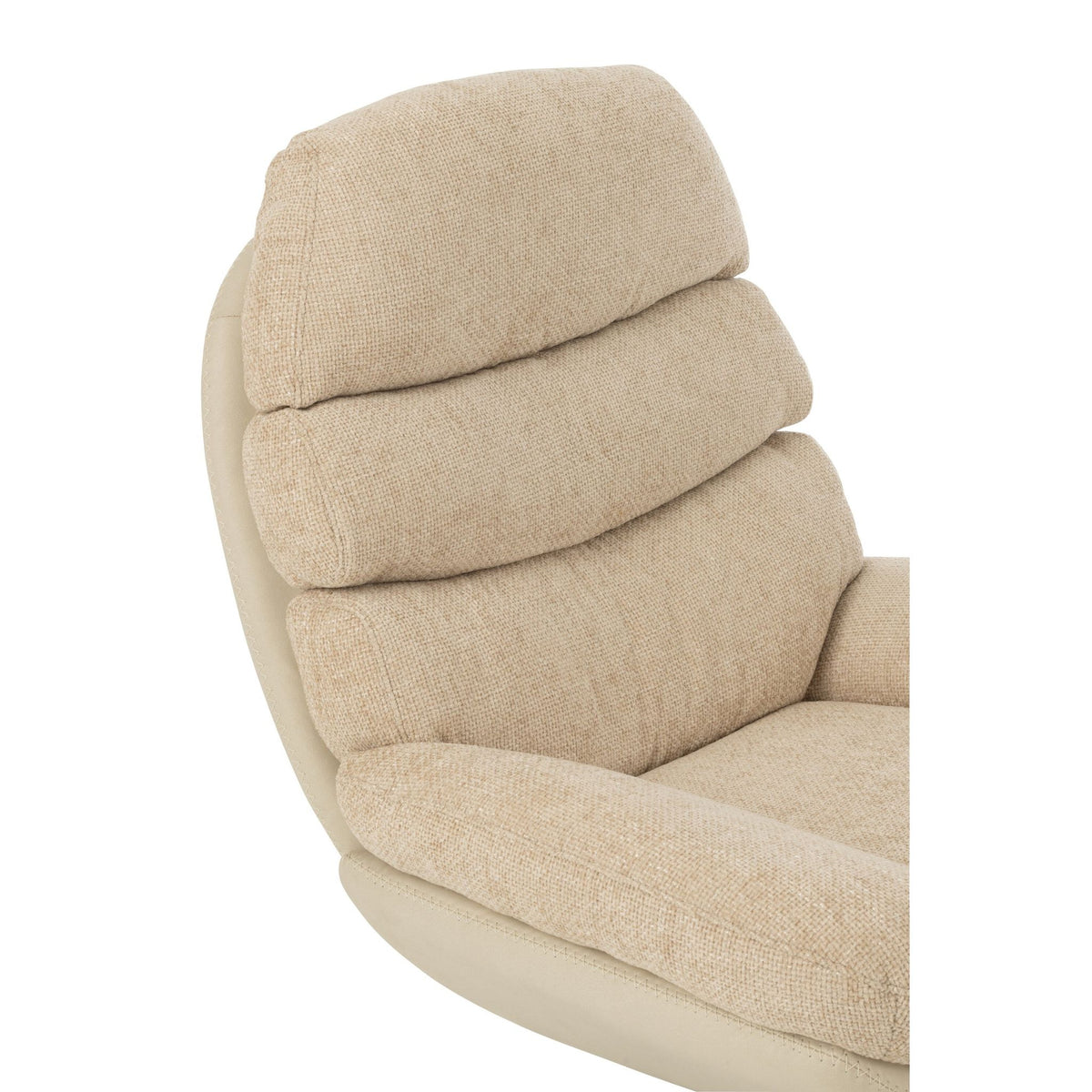 Relax Zetel + Voetbank Metaal/Multiplex Grijs/Zwart J-Line