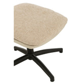 Relax Zetel + Voetbank Metaal/Multiplex Grijs/Zwart J-Line