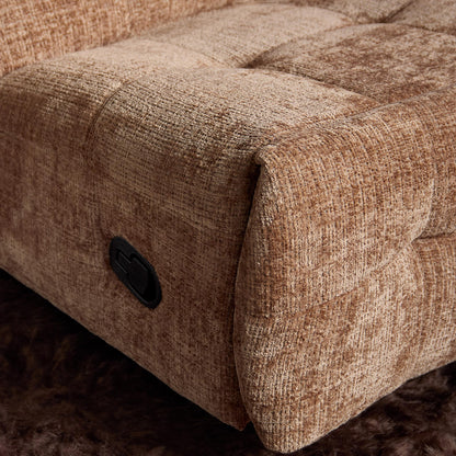 Relaxfauteuil Chill Cinnamon van Starfurn, zachte stoffen bekleding met zithoogte van 47 cm