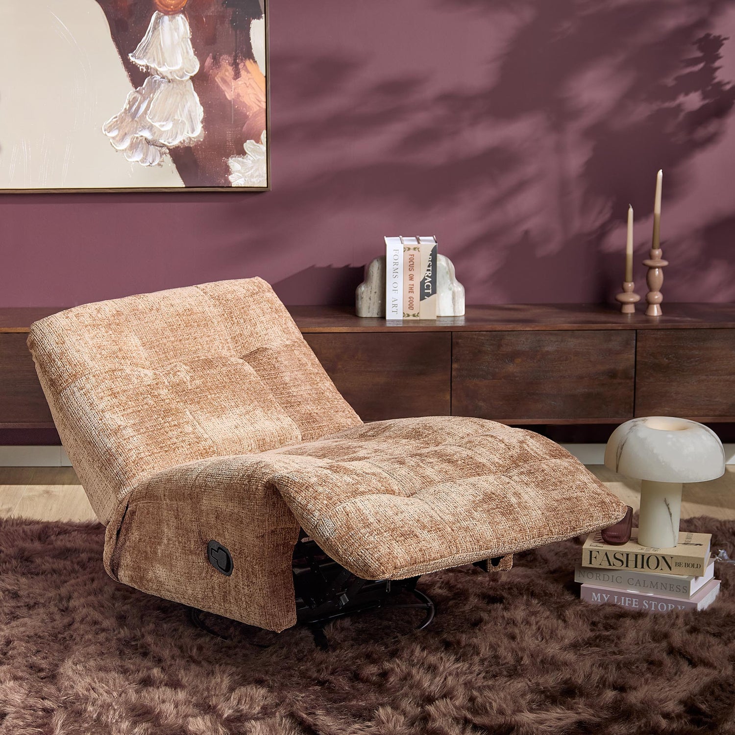 Relaxfauteuil Chill Cinnamon van Starfurn, uitnodigende relaxstoel voor een gezellige zithoek
