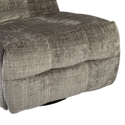 Relaxfauteuil Chill Grijs van Starfurn, relaxfauteuil in tijdloze grijze stof met vierkante stiknaden