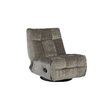 Relaxfauteuil Chill Grijs van Starfurn, kantelbare rugleuning en uitklapbare voetsteun