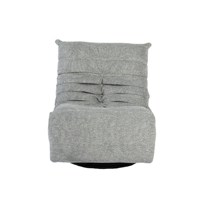Relaxfauteuil Zen van Starfurn in grijze stof, achteraanzicht met hoge rugleuning