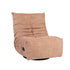 Relaxfauteuil Zen van Starfurn in roze met de voetsteun omhoog in relaxstand