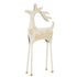 Decoratief rendier van J-Line in gebroken wit ijzerdraad, 87,5cm hoog