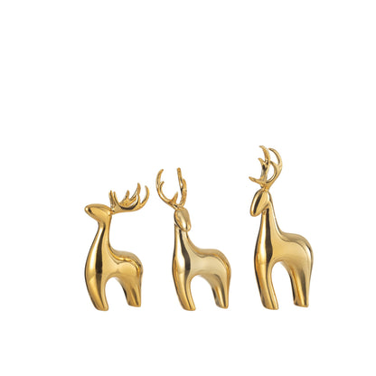 Rendier Resine Galvanisch Goud Set van 3 J-Line