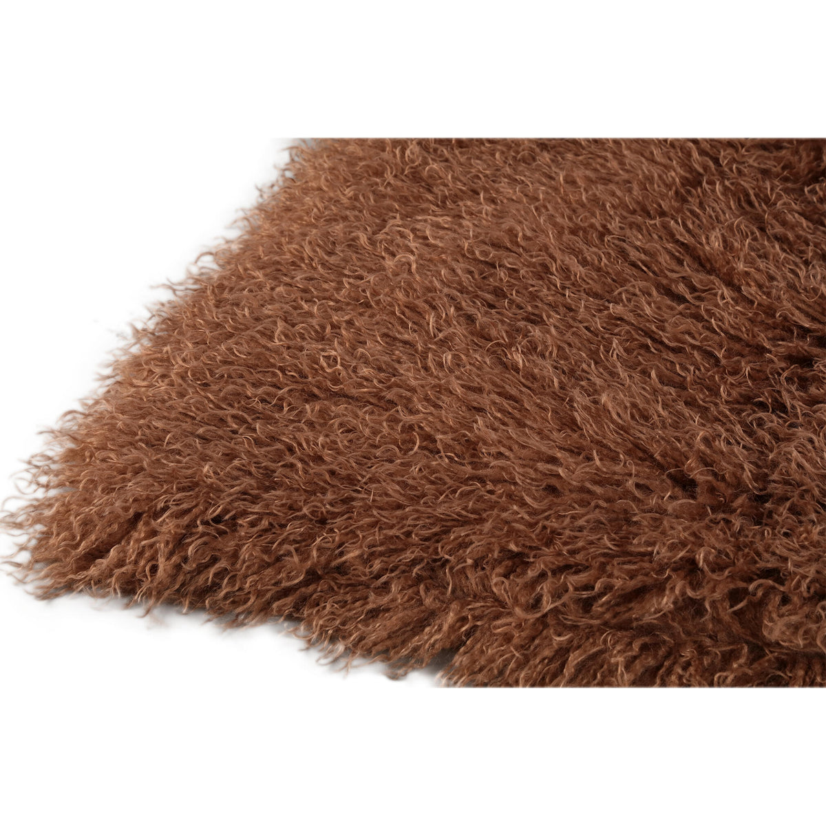 Rexx donkerbruine imitatiebont plaid S van PTMD, detail van de zachte vacht