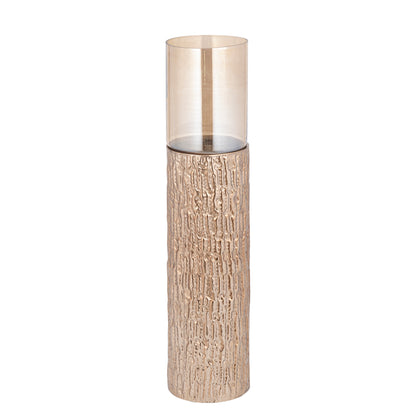 Rezy BrownGold Big Floor Stormlight Amber Luster L PTMD - Kandelaar - PTMD - livinglovely.nl