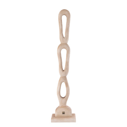 Rhyce Natural mango wood statue open figure L PTMD - Beeld - PTMD - livinglovely.nl