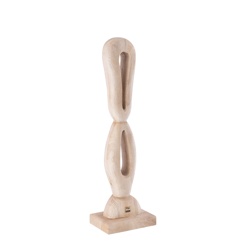 Rhyce Natural mango wood statue open figure S PTMD - Beeld - PTMD - livinglovely.nl