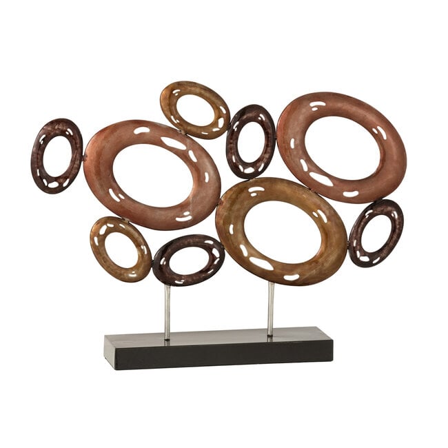 Ringen Open Op Voet Metaal Mix - Ornament - J-Line - livinglovely.nl