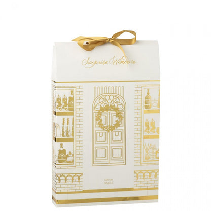 Geurkaars 12 Candles Surprise Window Was Goudkleurig/Wit J-Line