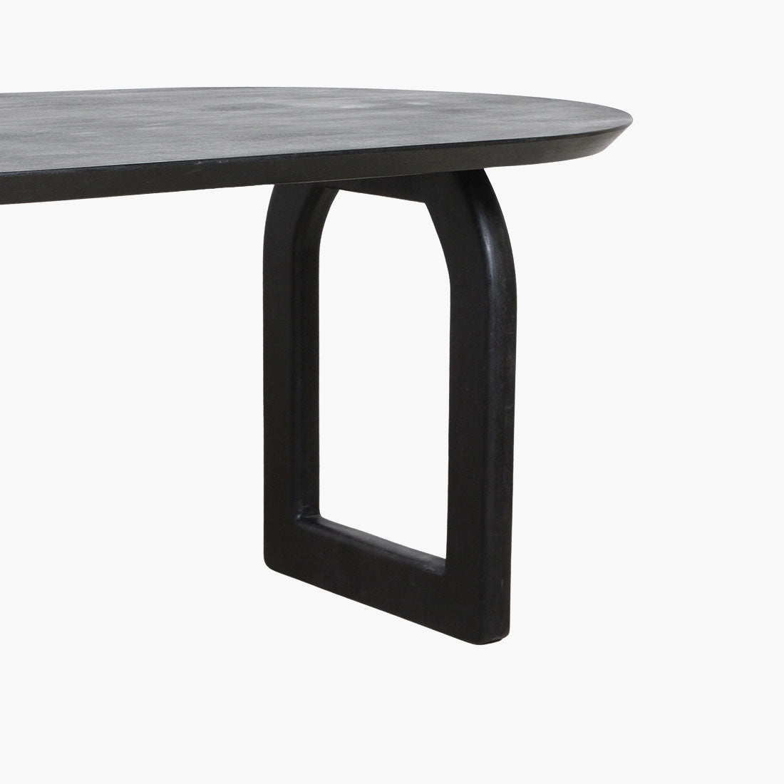 Bullnose Esstisch Mix Schwarz 200cm Raw Materials