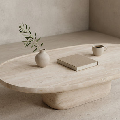Travertin Salontafel Ovaal Raw Materials