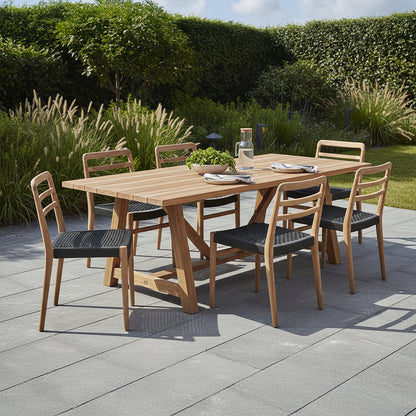 Tuintafel Soleado 200cm FSC Gerecycled Teakhout Raw Materials