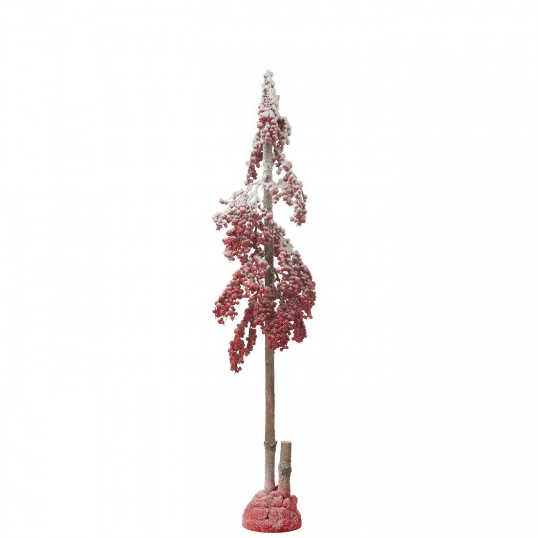 Kerstboom Decoratief Grote Bessen Plastiek Rood Medium H108cm J-Line