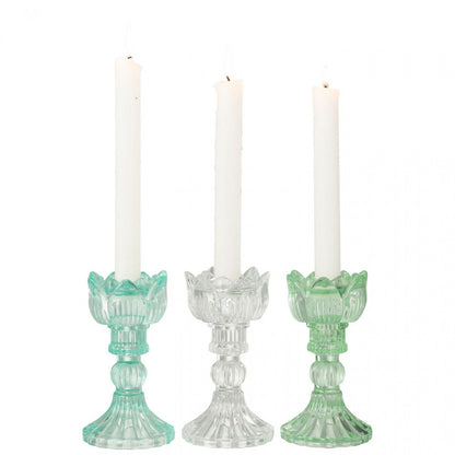 Kandelaar Roos Koud Glas Mix Set van 3 J-Line