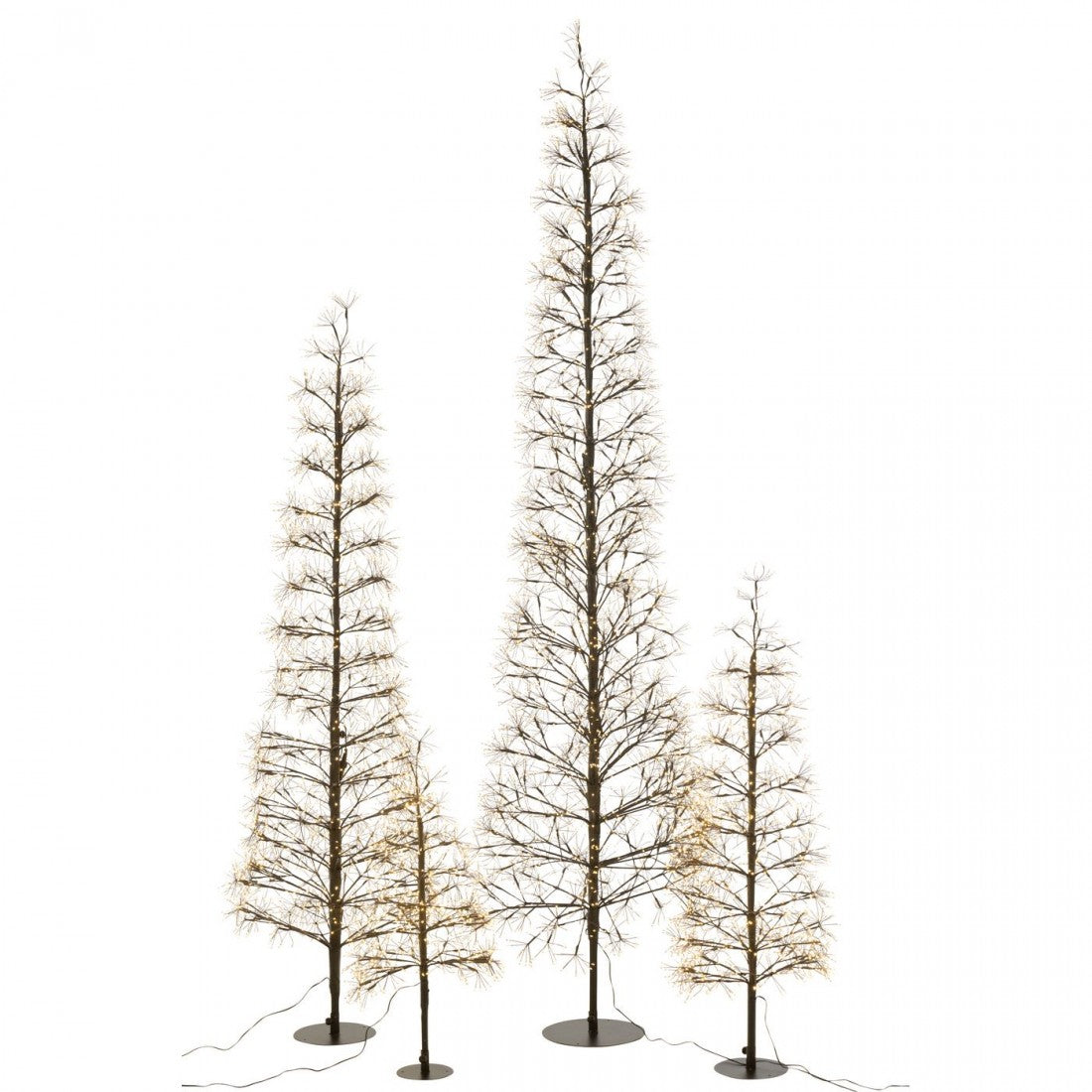 Boom Led Warm Witte Lichten Ijzer Zwart Large H180cm J-Line