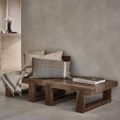 ANDALUCIA - Salontafel - teruggewonnen hout - L80x W70xH30cm - Naturel Pomax