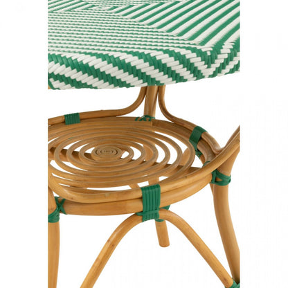 Eettafel Rotan Donkergroen/Wit J-Line