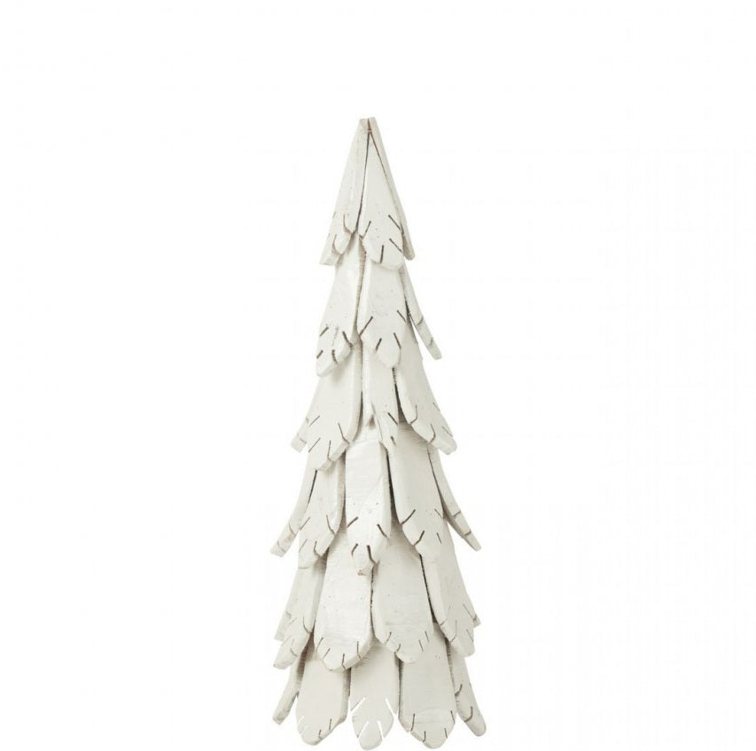 Kerstboom Stukken Hout Wit Medium 80cm J-Line