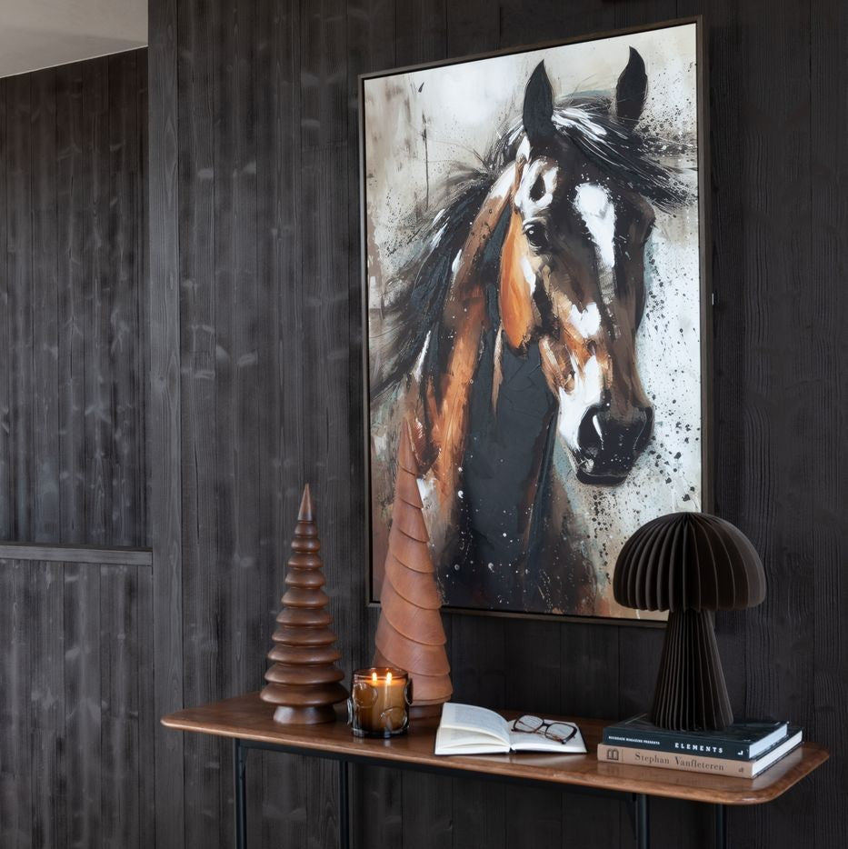 Schilderij Rechthoek Paard Ps Meerkleurig J-Line