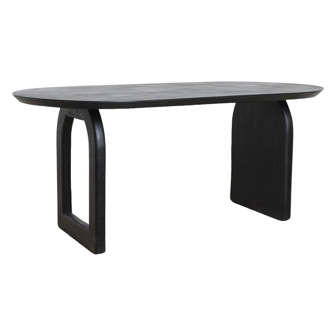 Bullnose Esstisch Mix Schwarz 200cm Raw Materials