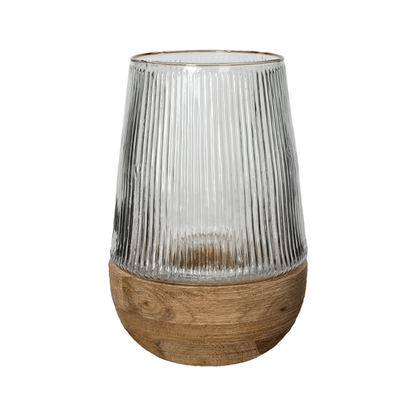 Arbre - Windlicht/vaas - Mango hout - DIA 22 x H 72 cm - Naturel Pomax