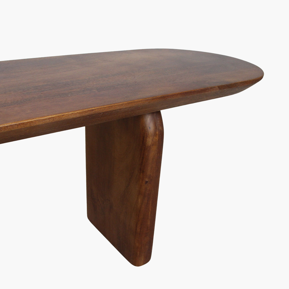 Eetkamerbank Bullnose Bruin Mangohout 200cm Raw Materials