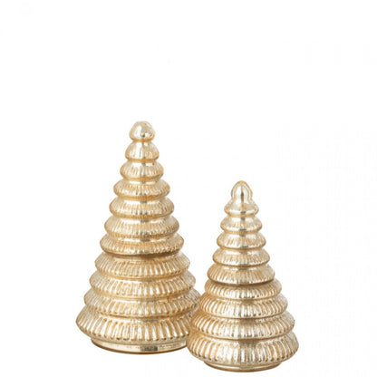 Geurkaars Boom Geribbeld Glas Goudkleurig Large j-Line