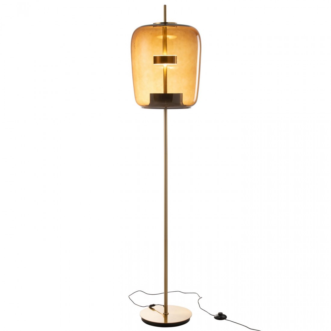 Vloerlamp Led Glas Bruin H 168cm J-Line